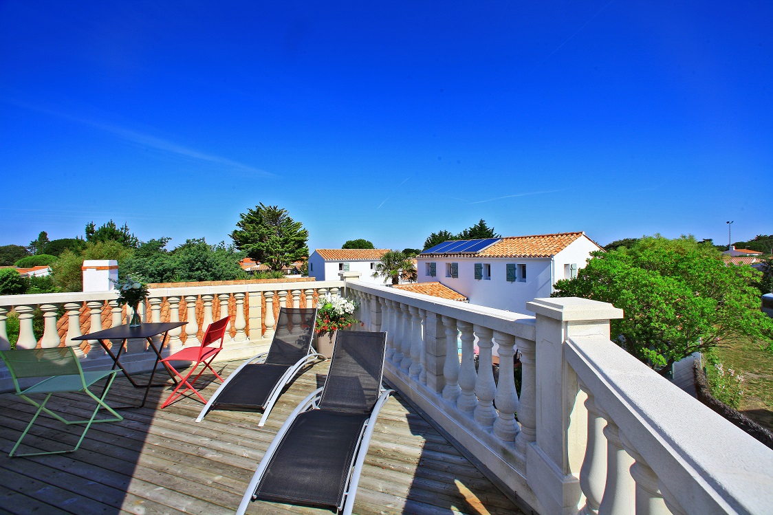 Terrasse de l’hôtel en Vendée